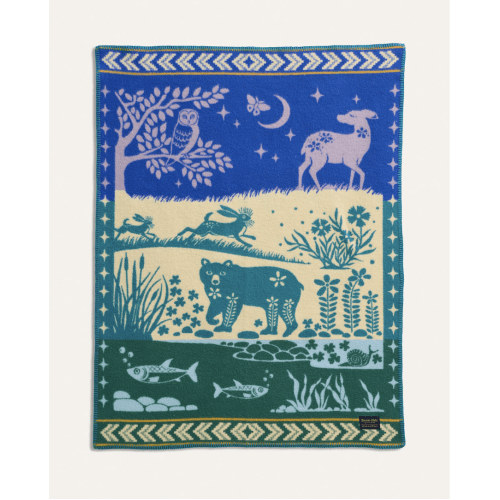 FOLK FOREST CRIB BLANKET