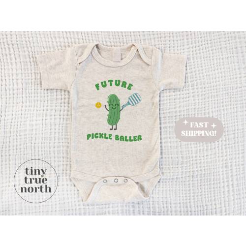 Future Pickleballer - Funny Baby One Piece - Baby Pickleball Gift - Baby Pickleball Bodysuit - Baby Shower Gift - Toddler Pickleball Shirt