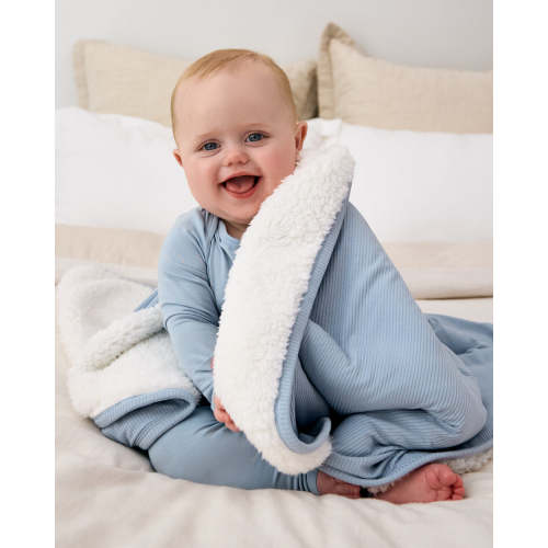 Light Fog Ribbed Mini Cloud Blanket® – Little Sleepies