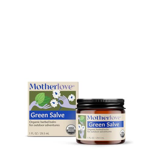 Motherlove Green Salve (1 oz) Family-Friendly Outdoor Adventure Ointment to Soothe Skin - USDA Organic