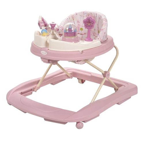 Disney Baby Princess Walker with Wheels, Pink Baby Walkers and Activity Center for Infants