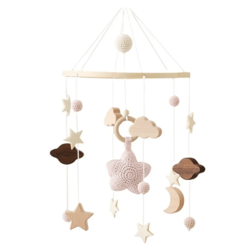 Wooden Baby Mobile – Crib Rattle Toy for Babies