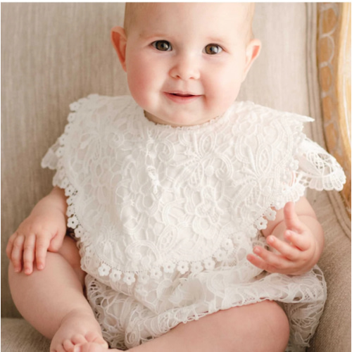 Lola Vintage Lace Bib – Baby Beau and Belle