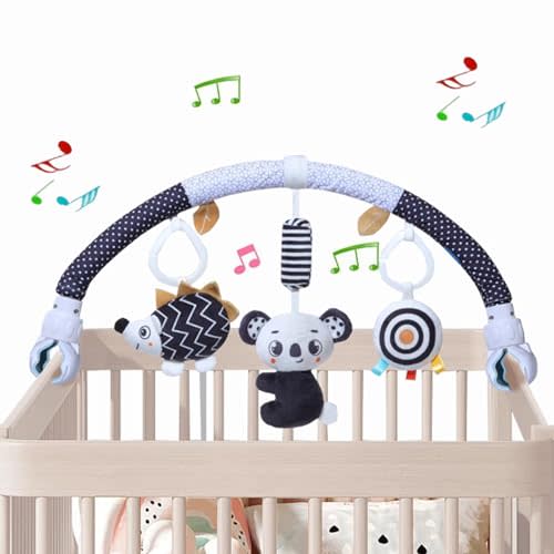 Pau1Hami1ton Baby Stroller Arch Toys, Car Seat Toys,Bouncer Toy Bar/Mobile for Bassinet,Adjustable Baby Hanging Toys Fit for Crib Bed,Stroller,Car Seat.S-19(Koala)