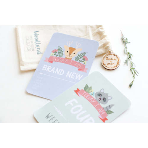 Baby Milestone Cards - Woodland