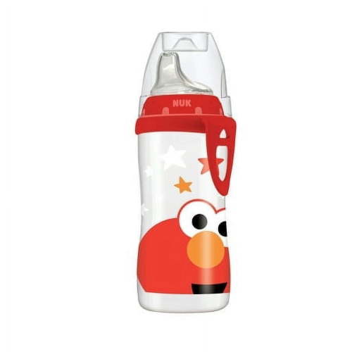 NUK Sesame Street Elmo Active Cup, Soft Spout Sippy Cup, 12+ Months, 10 oz, Unisex