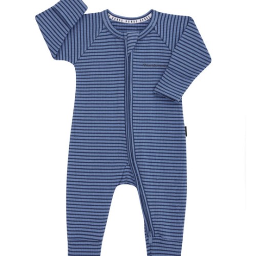 Bonds Newbies Wide Needle Rib Zippy - Denim Fade / Bastille Blue