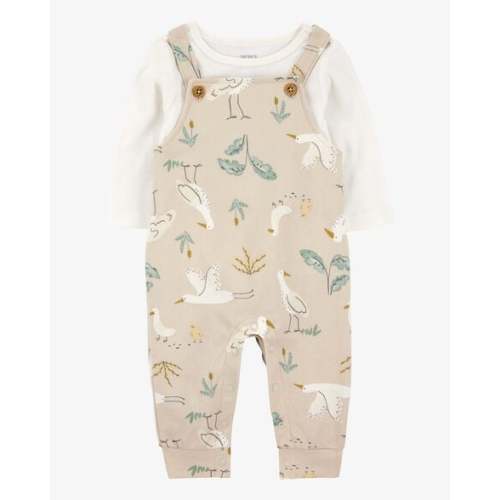 Baby 2-Piece Bird Print Long-Sleeve Tee & Overall Set - Carter's | Carter's