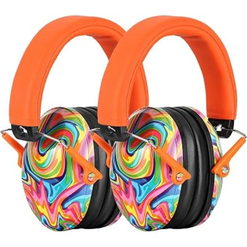 PROHEAR 032 2 Pack Kids Ear Protection, NRR 25dB, Adjustable Headband Safety Earmuffs for Sports Events, Concerts, Airports
