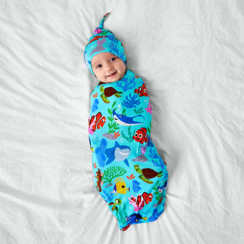 Disney Nemo's Reef Swaddle & Hat Set