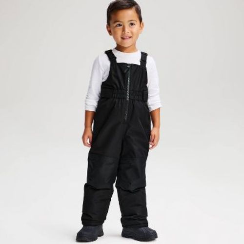 Baby Boys' Solid Snow Bib - Cat & Jack™ Black 12M