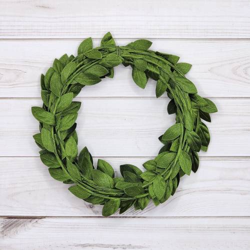 12 Feet Miniature Leaf Garland,Wired Leaf Garland,Fairy Garden Accessory,Diy Wreath,Dollhouse Garland,Miniature Greenery