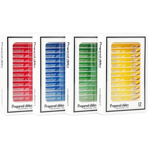 48 Prepared Microscope Slides Set of Animals Insects Plants Flowers, Biological Learning Resource Specimens for Kids Beginner Classroom Basic Science Education