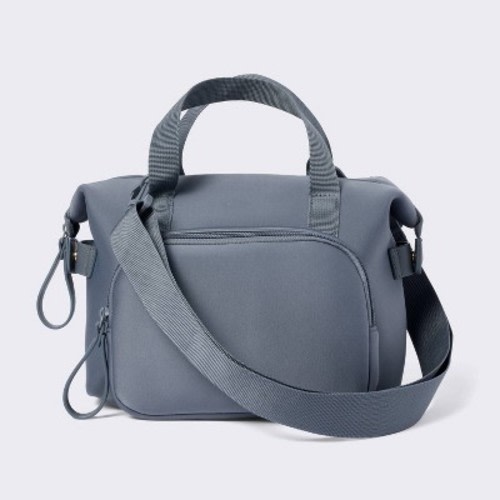 Insulated Bottle Cooler Shoulder Diaper Bag - Blue Solid - Cloud Island™