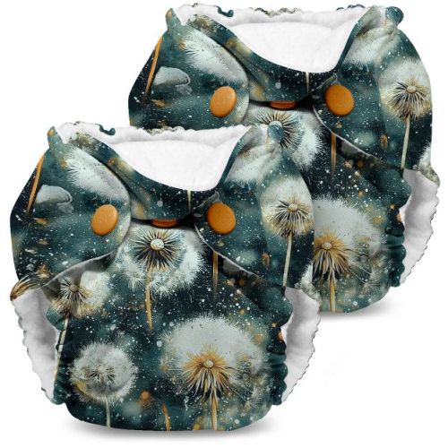 Kanga Care Lil Joey Newborn All in One AIO Cloth Diaper (2pk) Wanderpappus Orange 4-12 lbs