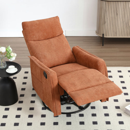 Ebern Designs Lila 27'' W Manual Recliner Swivel Rocker Recliner With Massage And Heat & Reviews | Wayfair