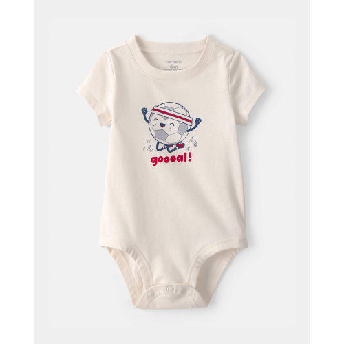 Baby Soccer Ball Graphic Bodysuit - Ivory | Carter's