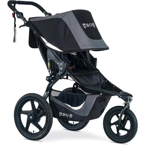 Amazon.com: BOB Gear Revolution Flex 3.0 Jogging Stroller — Graphite Black | All Terrain Stroller With Mountain-Bike-Style Suspension & Air-Filled Tires; Car Seat Compatible
