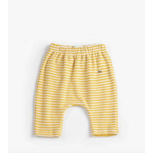 Yellow Stripes terry cloth harem pants