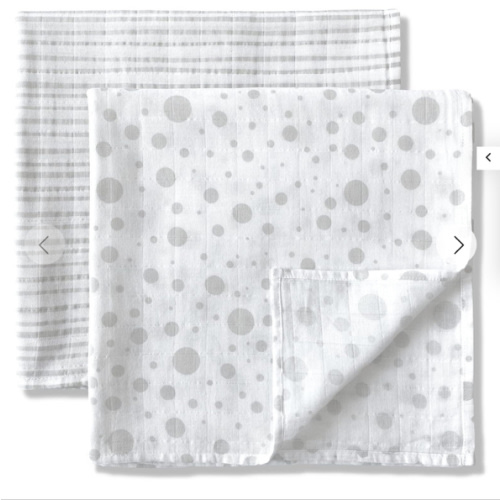 Organic Muslin Swaddle Blankets - 100% Soft Organic Cotton - Baby Girl Blanket and Baby Boy Blanket - Ideal Baby Registry Items Unisex Essentials - Baby Swaddles (Stripes & Dots) – ZeeBooth