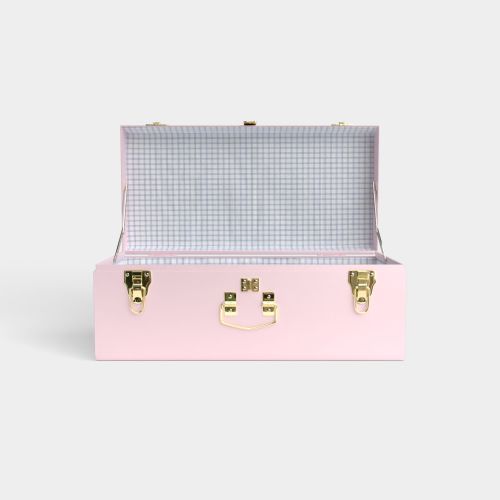 Petite Trunk - Pink - Picnic in Blue / Embroidery