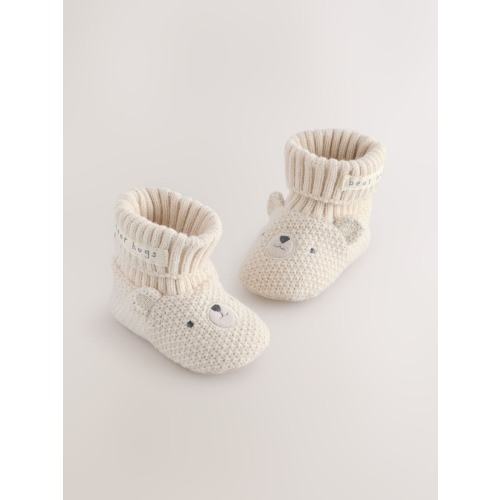 Neutral Bear Baby Sock Top Boot Shoes (0-18mths)