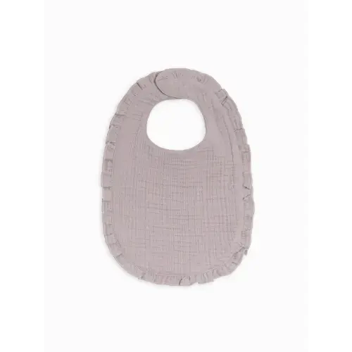Muslin Ruffle Bib - Lilla & Beige