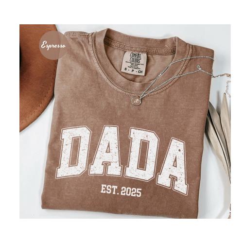Comfort Colors® Custom Dada Shirt, Retro Dad Shirt, New Dad To Be, Father's Day Gift, Birthday Gift For Dad, Dada Gifts, Baby Shower