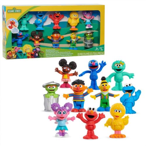 Sesame Street Neighborhood Friends 10pc Poseable Figurines