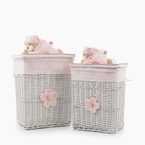 Square Laundry Basket Set | Pink