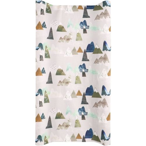 Changing Pad Cover Diaper Changing Mat Cover Sheets for Newborn Boys Soft Breathable Nursery Changing Table Sheets Mountains