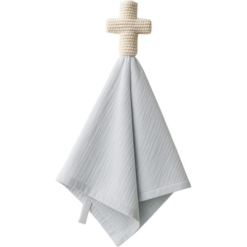 Big Newsies Cross Loveys for Babies | Newborn Baby Lovey Religious Baby Gifts | Baby Security Blanket Keepsake (Blue)