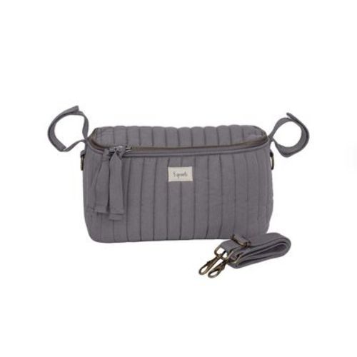 3 Sprouts Universal Quilted Stroller Organizer Caddy - Charcoal Gray