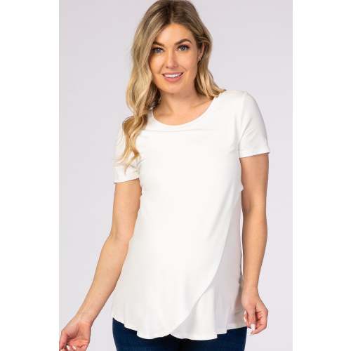 Dark Teal Layered Wrap Front Maternity Nursing Top – PinkBlush