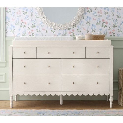 Penny 7-Drawer Dresser & Topper Set (56w x 19d") color seadrift