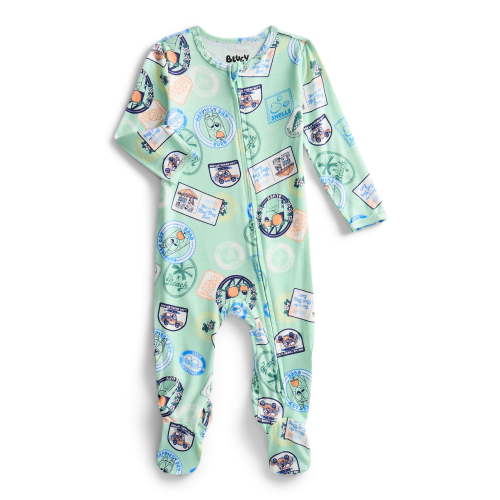 Character Baby Boys or Girls Cozy and Comfortable Viscose Two-Way Zip Footed Sleep 'N Play One-Piece Pajamas, Sizes 0M–6/9M
