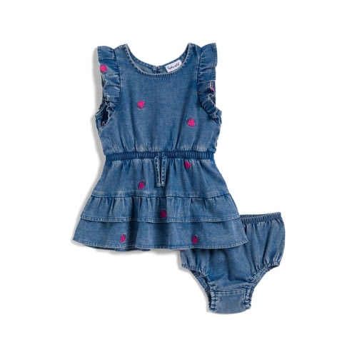 Berry Sweet Denim Dress & Bloomers Set
