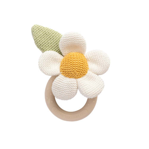 Daisy Teething Ring Rattle