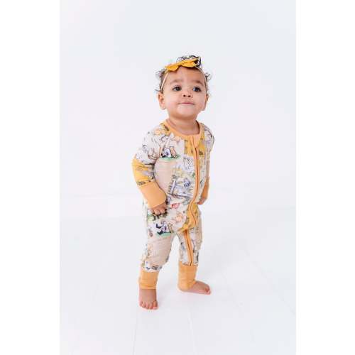 Zip Romper in Hundred Acre Storybook
