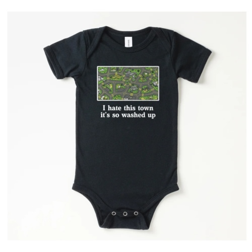 Hate This Town Baby Onesie | All The Small Tees