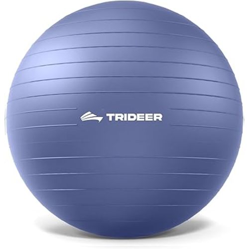 Trideer Exercise Ball, Stability Yoga Ball for Physical Therapy, Active Sitting, Pregnancy & Birth Labor Prep, Core Strength, Balance Training, Posture Improvement and Daily Stretching, 55/65/75cm