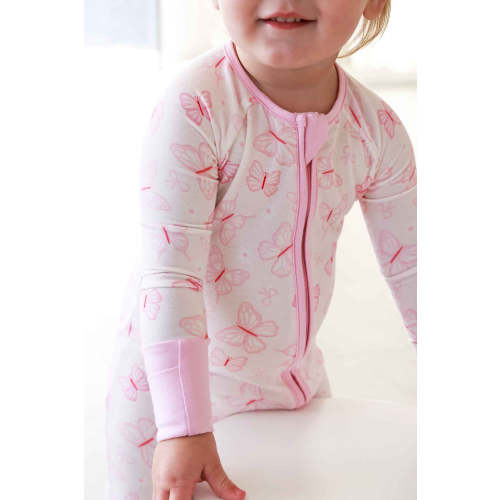 Convertible Zip Romper in Blooming Butterflies | Caden Lane