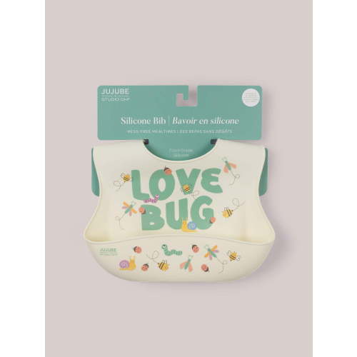 JuJuBe x Studio Oh! Food-Grade Silicone Bib - Love Bug
