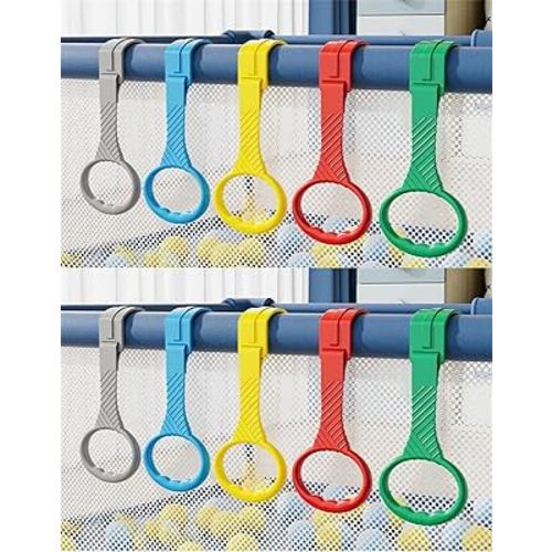 10pcs Walk Assistant Plastic Baby Crib Pull Rings for Baby Cot Hanging Rings for Infant Toddler Practice Tool