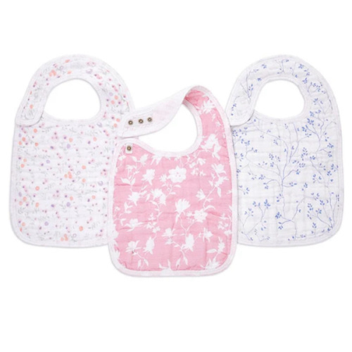 Floral Cotton Muslin Snap Bibs | aden + anais