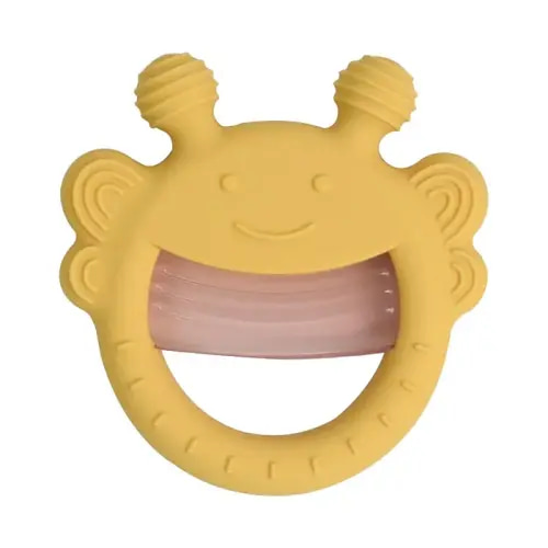 Little Rawr Silcone Teether Bee Yellow | Baby Bunting AU