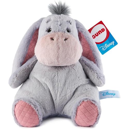 GUND Disney Official Eeyore Oh So Snuggly Plush, Winnie The Pooh, Eeyore Donkey Stuffed Animal for Ages 1 and Up, Grey, 12.5”