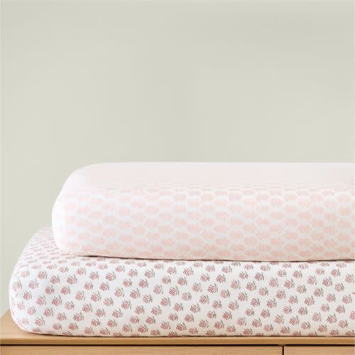 Thistle & Begonia Crib Sheet Bundle - pink set