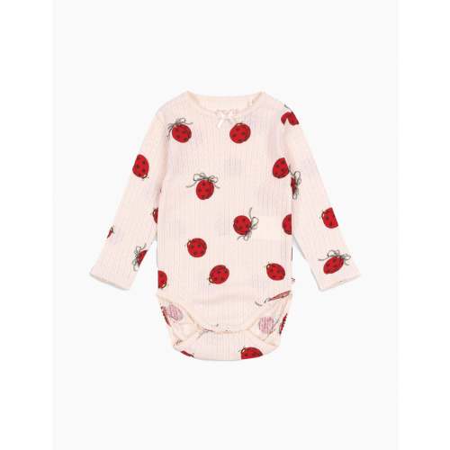 Pointelle Minnie Bodysuit in Ladybug
