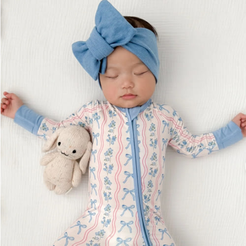 Amelia Bow Zipper Romper – In My Jammers